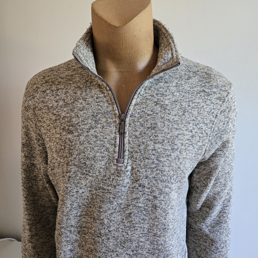 Old Navy Men's Gray Marled Half-Zip Sweater